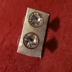 Premier design stud crystal earrings stamped
